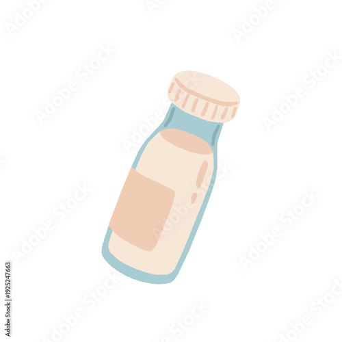 Dairy products set. Milk in bottle, yogurt in plastic cup, whipped cream, protein dessert, lactose food and drinks in carton boxes, containers. Flat vector illustration isolated on white background