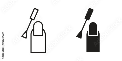 Manicure icon outline vector set. icon vector isolated on white background. EPS 10