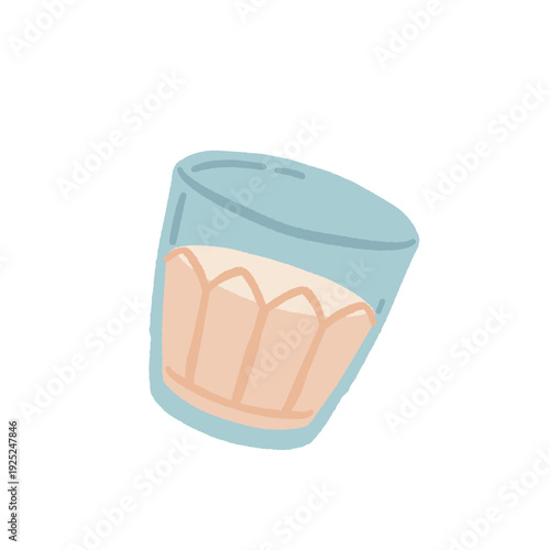 Dairy products set. Milk in bottle, yogurt in plastic cup, whipped cream, protein dessert, lactose food and drinks in carton boxes, containers. Flat vector illustration isolated on white background