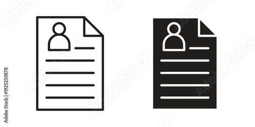 Personal documents icon outline vector set. icon vector isolated on white background. EPS 10