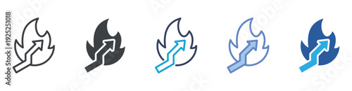 Trending icon set multiple style collection