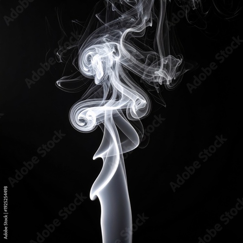 Wallpaper Mural Delicate White Smoke Rising Against a Deep Black Background in Studio Lighting Torontodigital.ca
