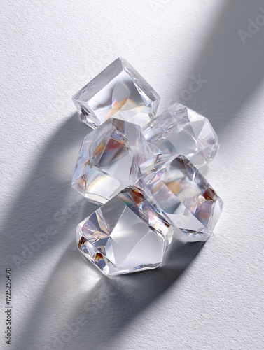 Soft holographic shapes floating in space, abstract feeling concept, copy space, luxury aesthetic