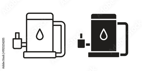 Sump pump icon outline vector set. icon vector isolated on white background. EPS 10