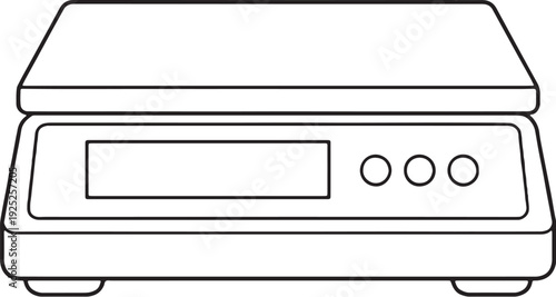 Digital Food Scale Line Art