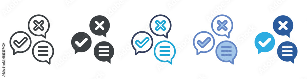 Φωτογραφία Opinion icon set multiple style collection
