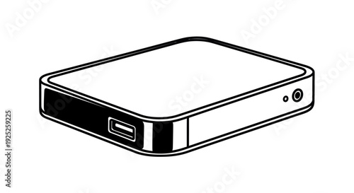 External hard drive with USB port and audio jack