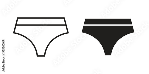 Underpants icon outline vector set. icon vector isolated on white background. EPS 10
