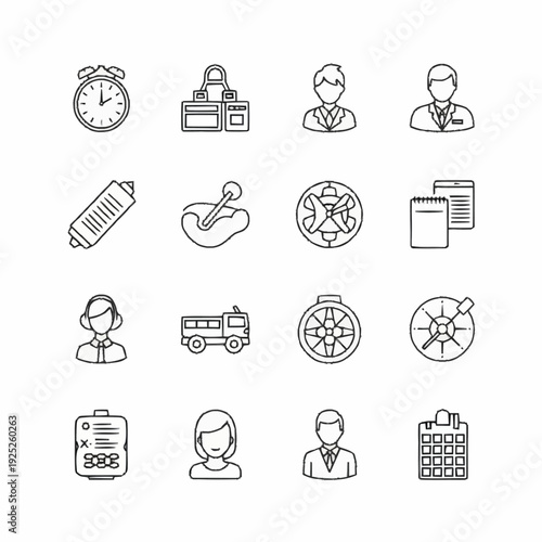 Collection of Business and Service Icons.