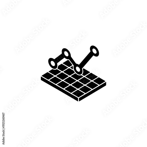 Digital Analytics Dashboard Icon Black