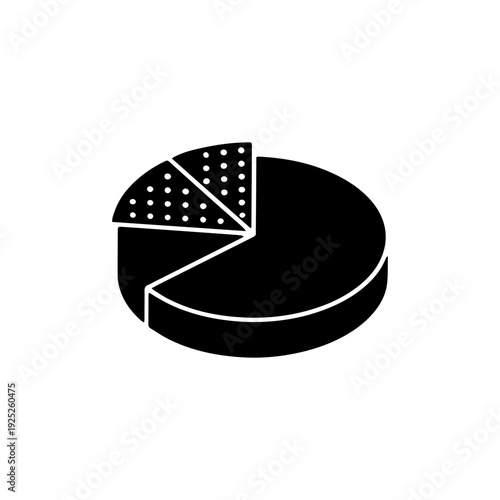 Pie Chart Percentage Icon Black Solid Data Analysis Symbol