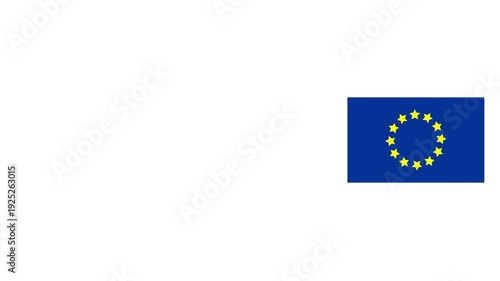 flag of European union animation video 