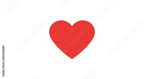 Vibrant red heart icon, a timeless and universally recognized symbol representing profound love, affection, passion, and emotional connection across various digital and print applications