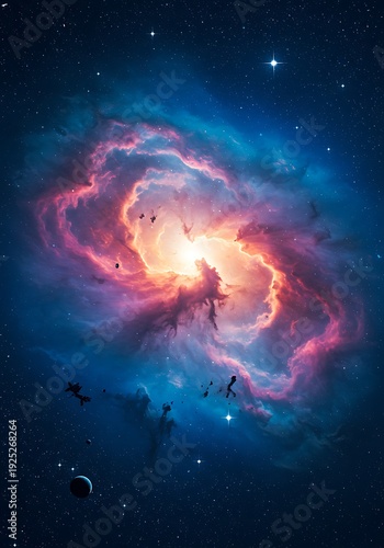 Cosmic Dance of Nebulae