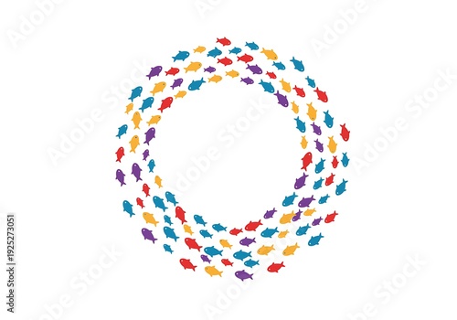 Wallpaper Mural Chromatic School of Fish Torontodigital.ca