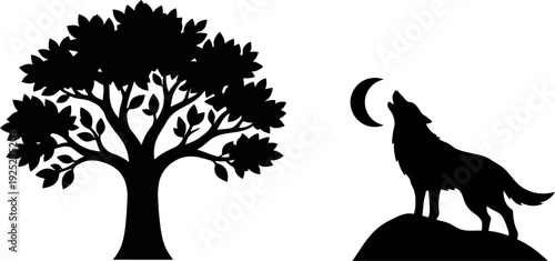 Two stylized black and white robotic face silhouettes featuring intricate digital circuit patterns