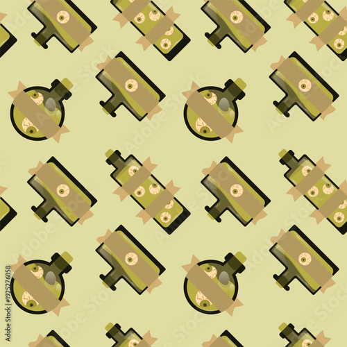 Spooky poison potion bottles seamless vector pattern