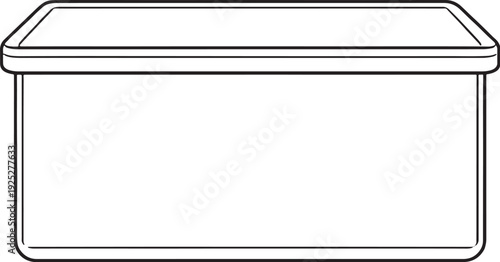 Stainless Steel Food Container Line Art