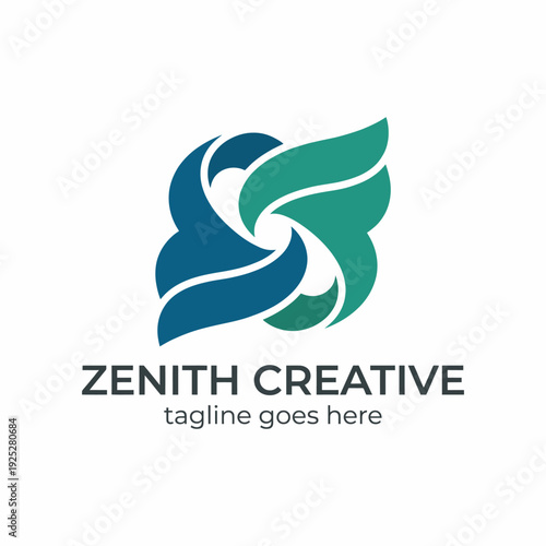 Featuring an elegant logo design, this image showcases a unique concept for Zenith Creative, highlighting creativity, collaboration, and professional branding in business.