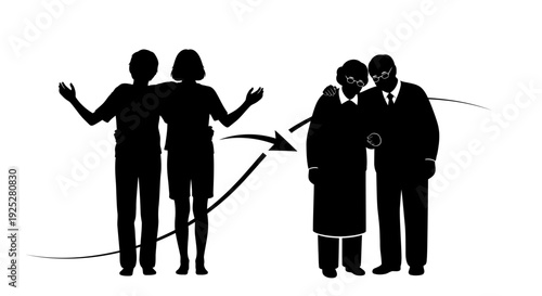 Couple Divorcing with Lawyer and Priest.