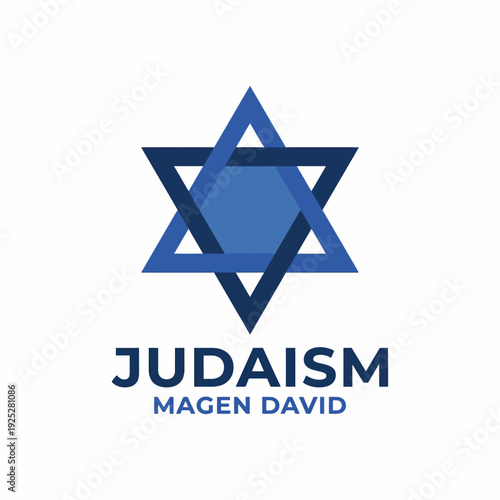 This logo symbolizes Judaism through the Magen David, a strong emblem representing faith, unity, and cultural identity, suitable for community or religious organizations.