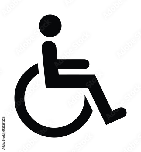 Vector of a person in a wheelchair symbolizing accessibility