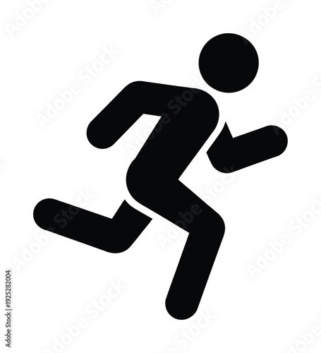 Vector of a person running quickly in a dynamic pose