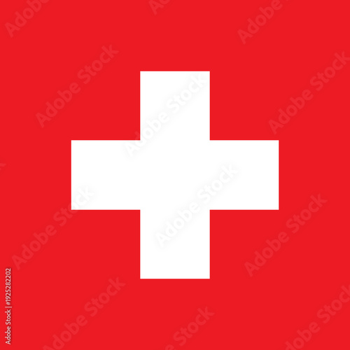 Medical plus cross icon. Healthcare symbol for first aid, emergency services isolated on transparent background. Hospital pharmacy and medicine clinical design elements in square.