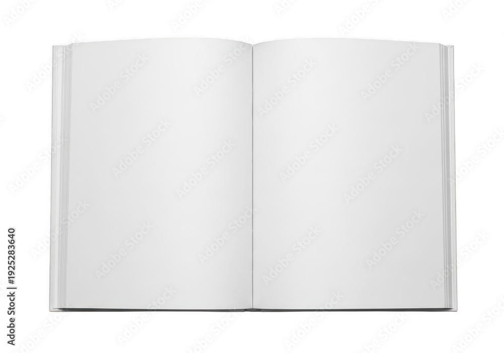 Naklejka premium An open book with blank pages, ready to be filled with thoughts and ideas. isolated on transparent background