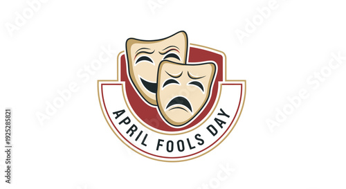 Theater Masks Representing April Fools Day.