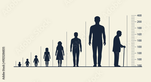 Human Silhouettes at Different Life Stages.
