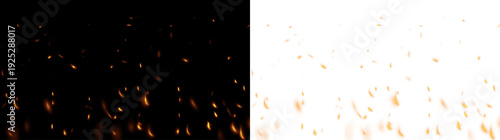 Softly rising flames with shimmering light edges and realistic burning effect. Warm fire flow on transparent background.