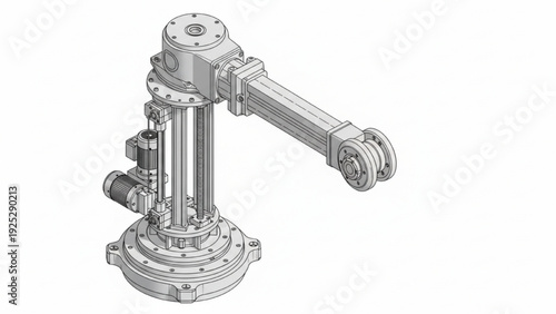 Industrial Pneumatic Cylinder CAD Model Rendering – Linear Actuator Mechanical Assembly Design