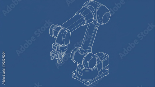 Collaborative Robot Arm Blueprint – 6 Axis Cobot Automation Engineering Technical Plan