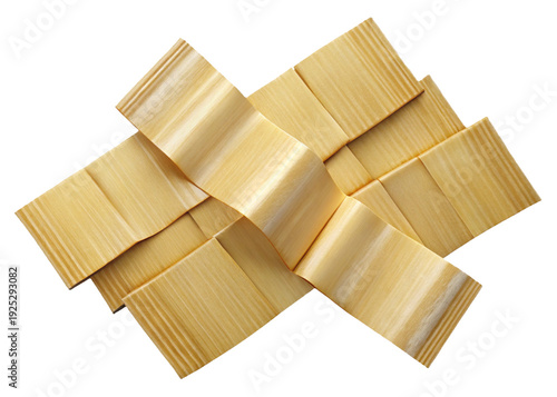 Set of Adhesive Masking Tape Strips Isolated on Transparent Background