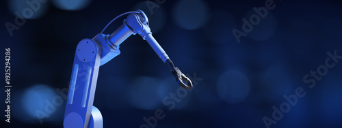 Robotic Arm in Smart Industrial Automation and Advanced Manufacturing Environment 3d render