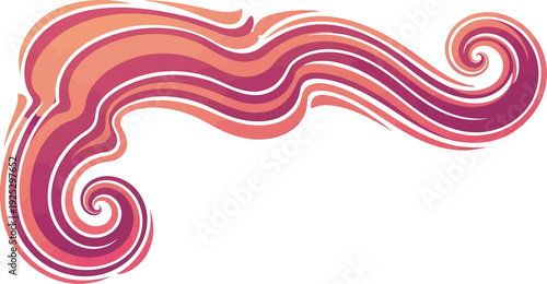 Colorful Swirling Pattern with Pink, Orange, and White Hues