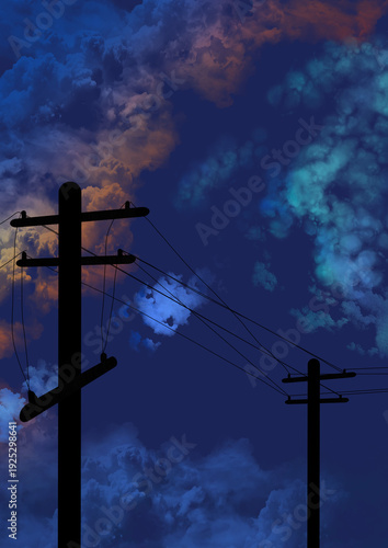 cross on the sky background