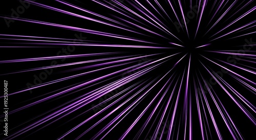 Purple light streaks radiating from center on black background