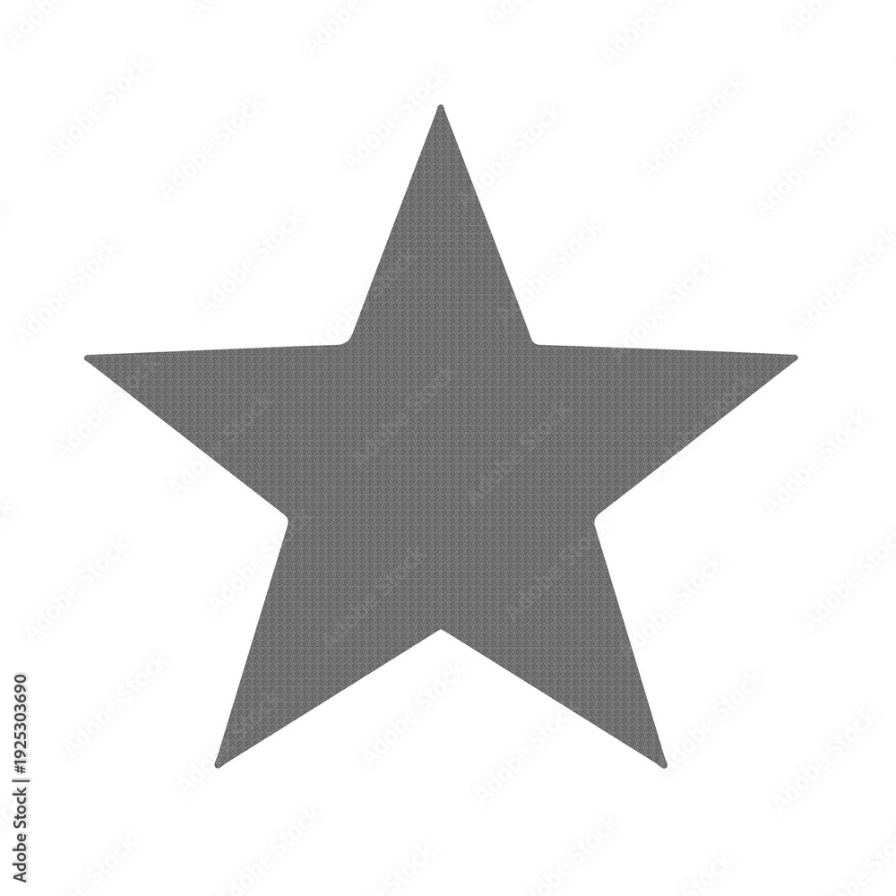 Fototapeta premium Star Favorite Rating Icon in Minimal Flat Gray Style Isolated on White Background