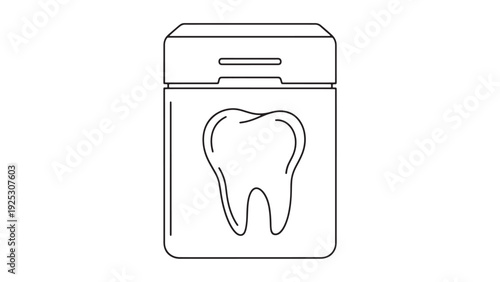 Dental Supply Packaging Icon Featuring Tooth Illustration For Clinic Inventory Management Procurement And Brand Packaging Strategy