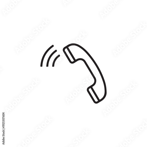 Minimalist incoming call icon with signal waves