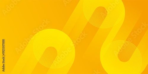 Abstract yellow background with curved lines suitable for web design, social media graphics