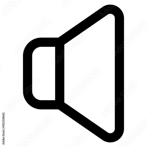 Volume Speaker Vector Line Icon