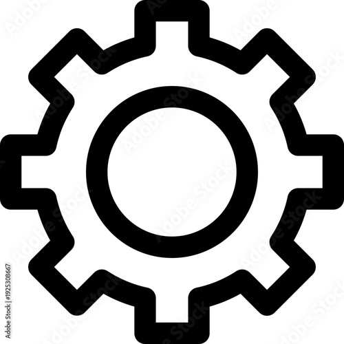 Settings Gear Vector Line Icon