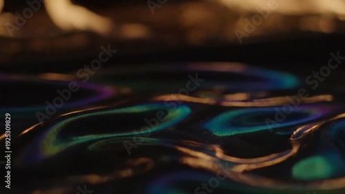 Abstract Firelight Glow Highlighting the warm, flickering ambiance without showing direct flames or sources.