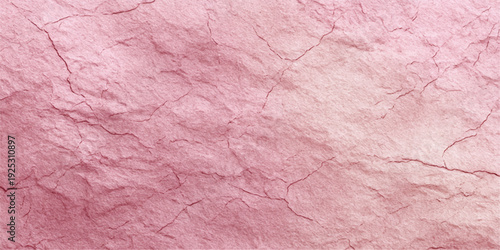 Pink crumpled paper texture background with a vintage rough pattern in soft pink and red tones