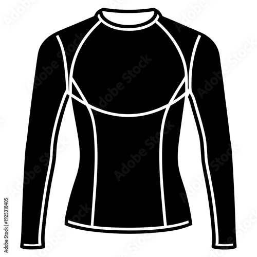 Rash guard line art vector