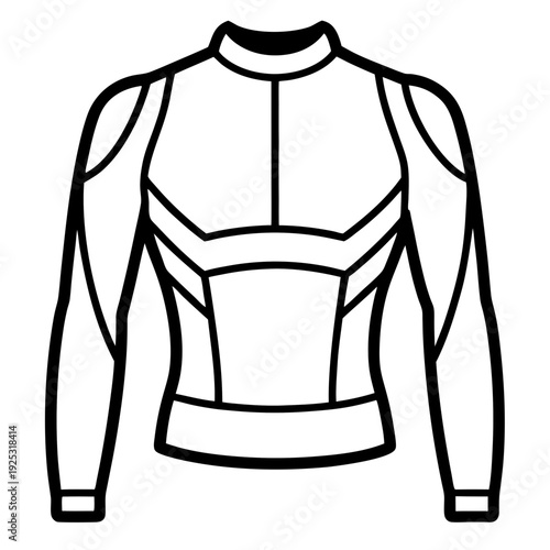 Rash guard line art vector