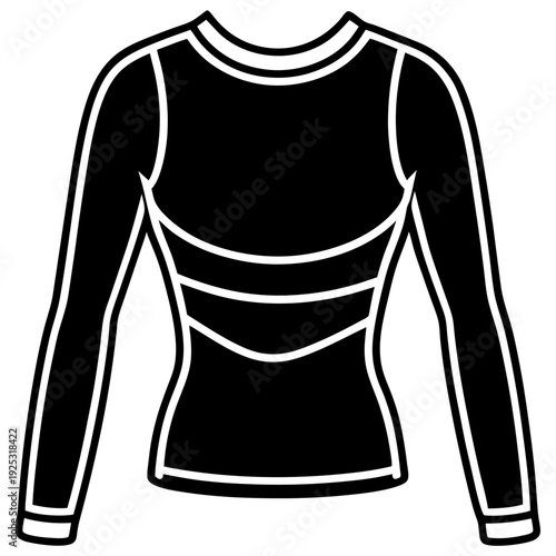 Rash guard line art vector